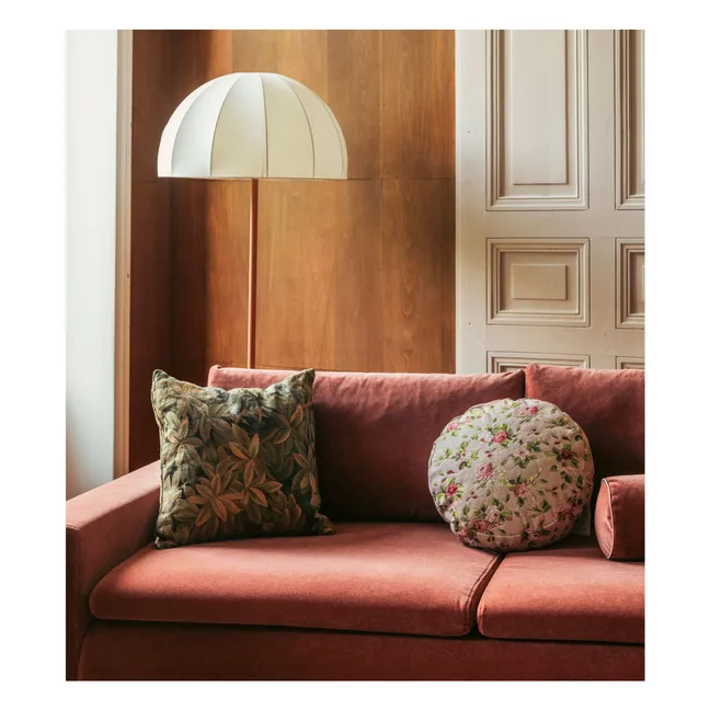 Lampadaire Duomo pied en cuir cognac | Crème