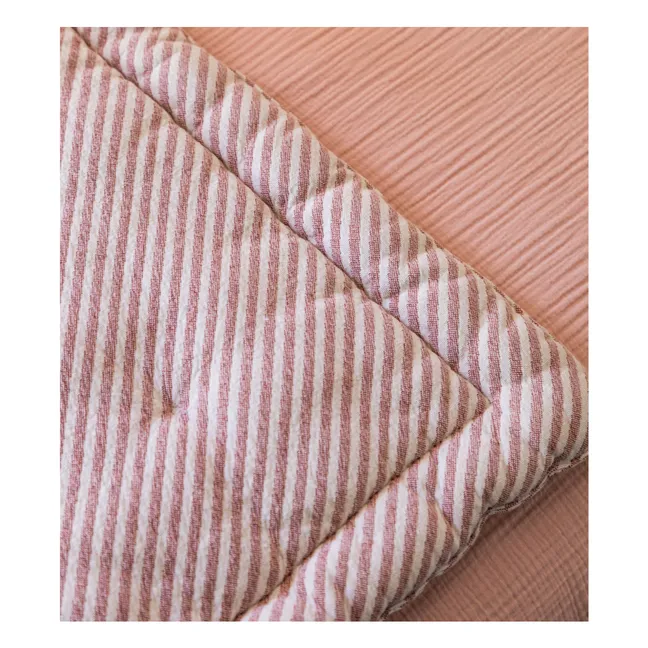 Piumino Capriccio a righe in cotone jacquard | Bordeaux