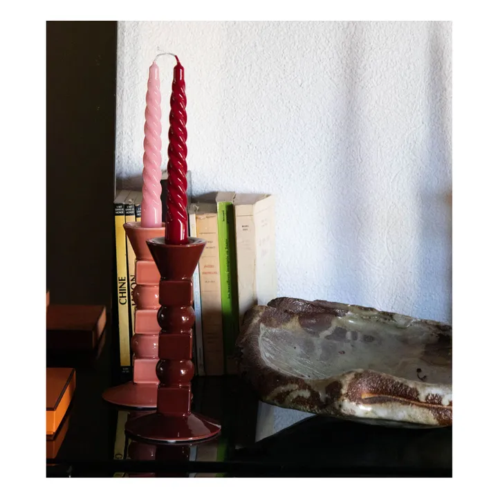 Bougeoir Anna en céramique petit format | Bordeaux- Image produit n°1