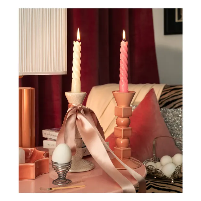 Ceramic Anna candleholder small size | Powder pink