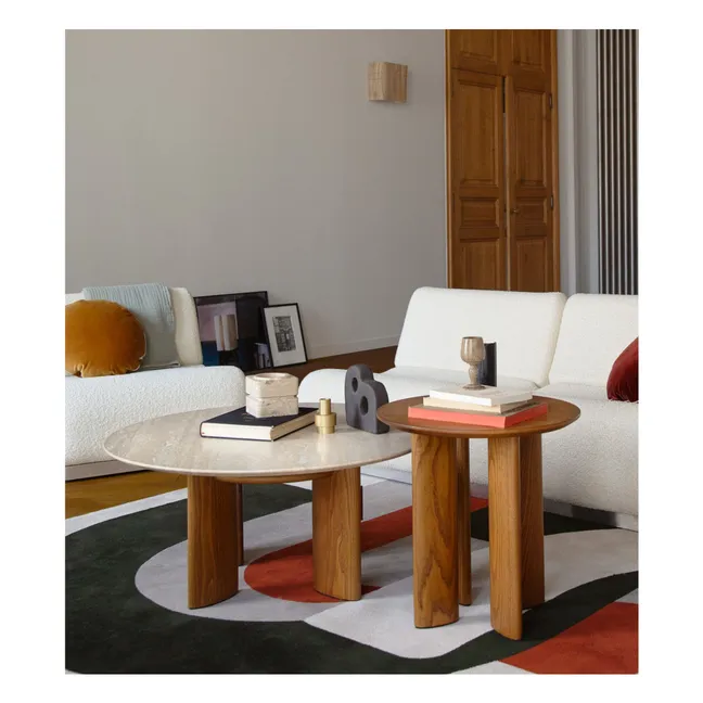 Carlotta side table ash iroko finish