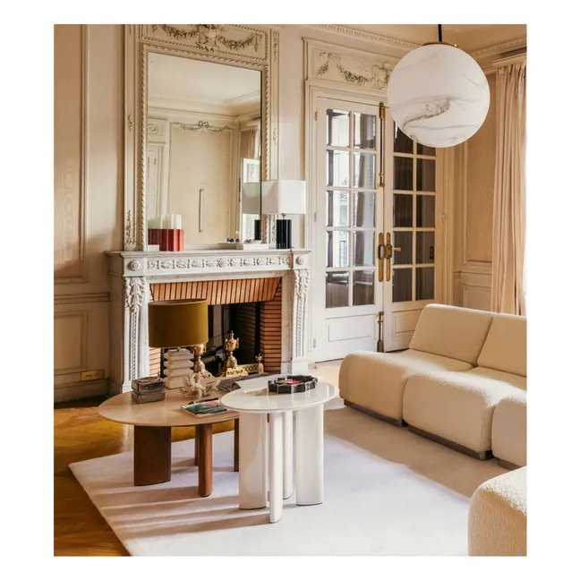 Carlotta side table in lacquered beech | Cream