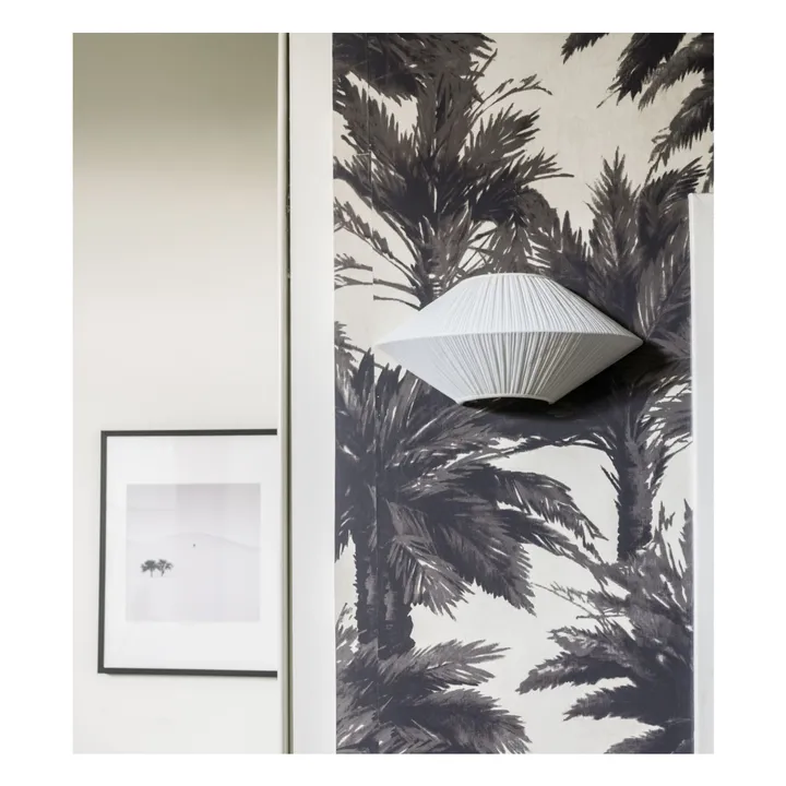 Applique Brera demi soucoupe en coton plissé | Crème- Image produit n°1