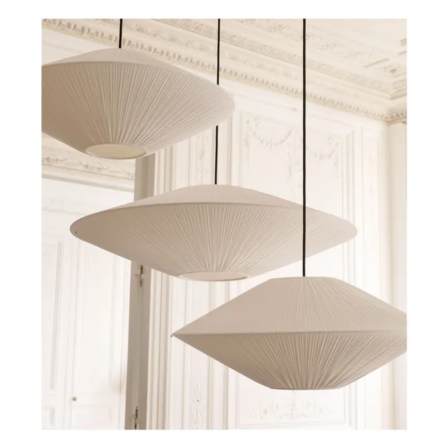 Suspensión Brera grande de algodón plisado - versión UE (220 V) | Crema