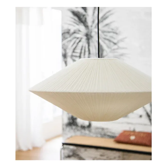 Lampada a sospensione Brera in cotone plissettato - Versione UE (220 V) | Crema