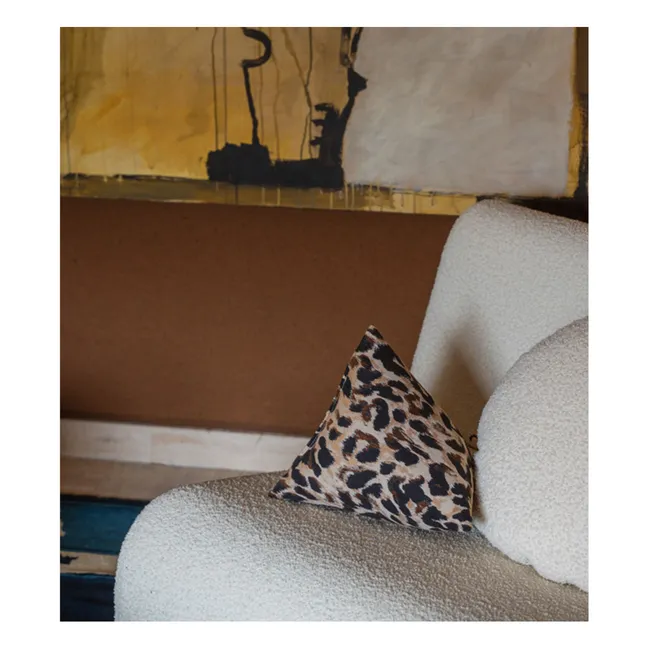 Cuscino jacquard Divino | Leopardo