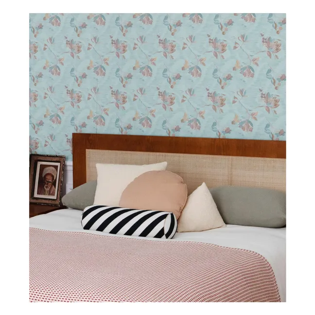 Coussin berlingot Divino en laine bouclette | Crème