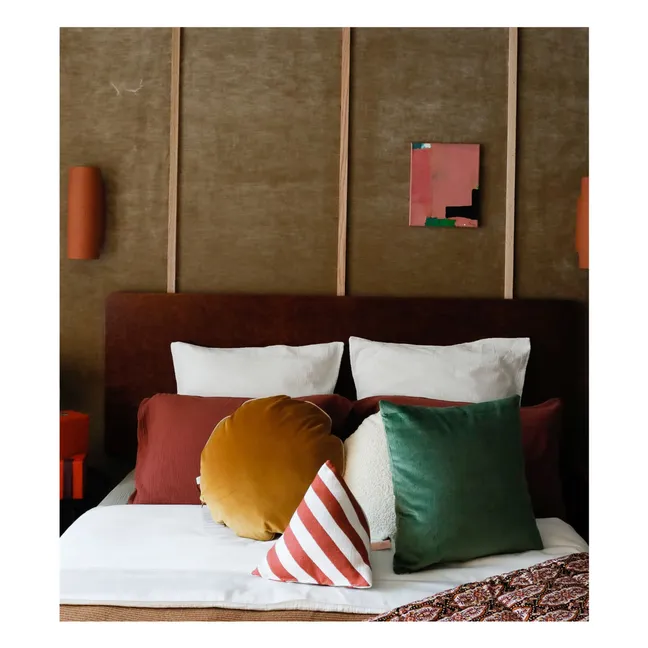 Cuscino Divino con strisce jacquard | Mattone