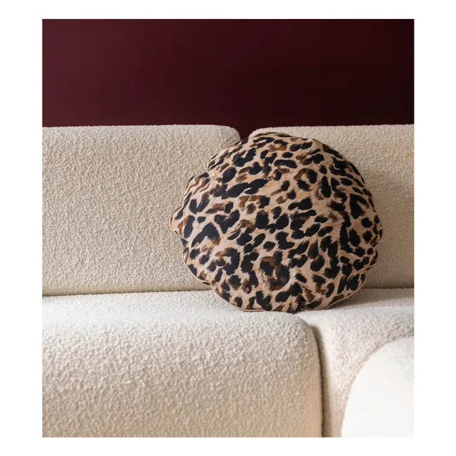 Bomboloni cushion in jacquard | Leopard
