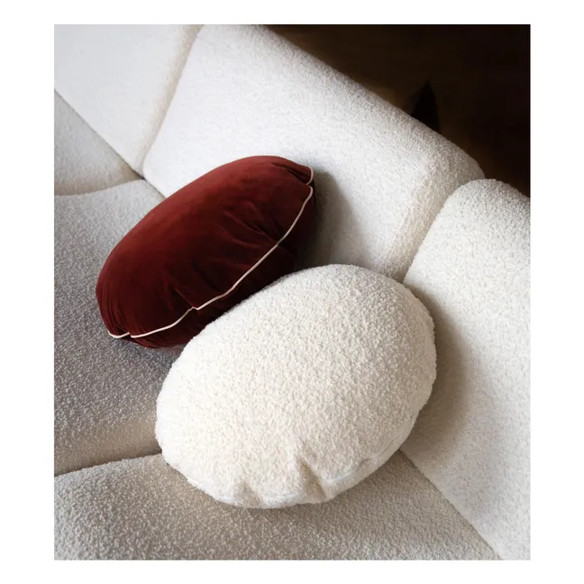 Bomboloni cushion in bouclette wool | Cream