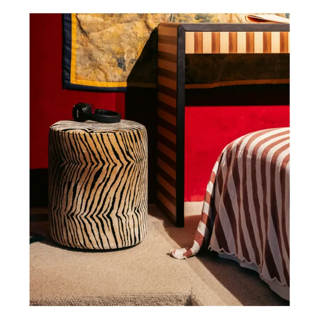 Pouf mobile rotondo in velluto