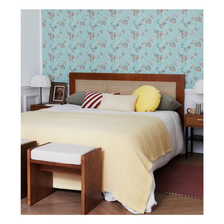 Plaid Miuccia en jacquard de coton | Jaune citron- Image produit n°1