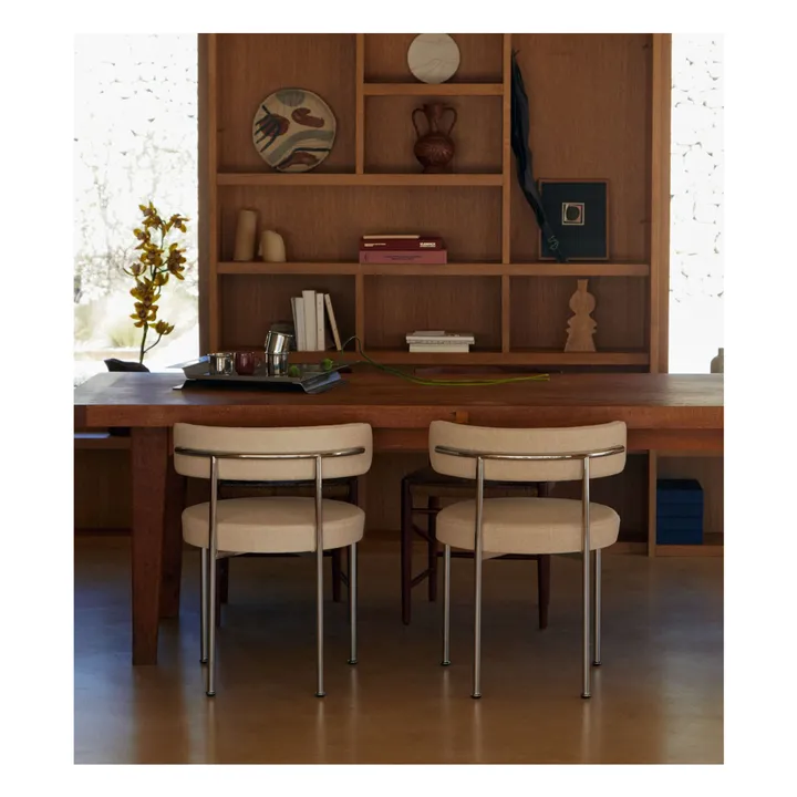 Chaise Libera en toile tissée | Beige- Image produit n°2