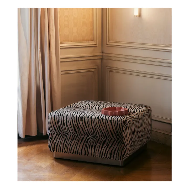 Pouf Rotondo en velours | Tigre- Image produit n°1