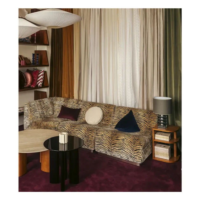 Module d'angle Rotondo en velours  | Tigre