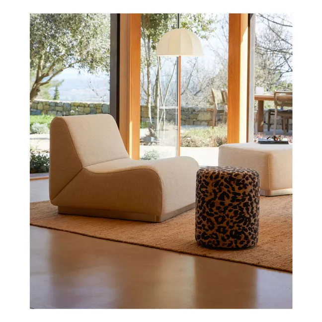 Rotondo modular fireside chair in woven fabric | Cream