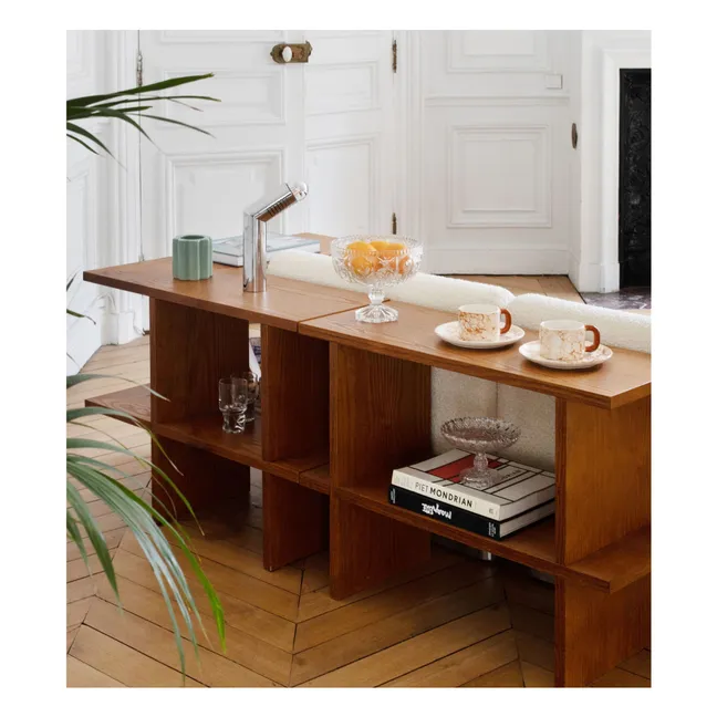 Mara ash shelf, iroko finish | Iroko