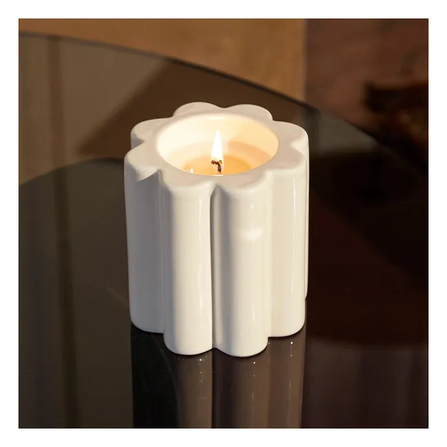 Vela perfumada La Candela aroma leña fuego | Crema