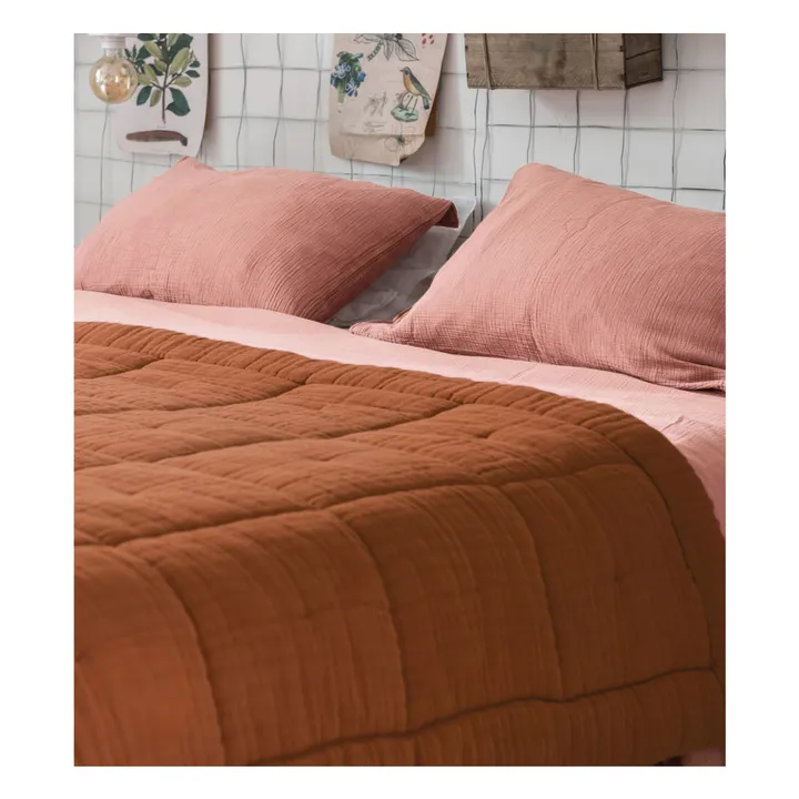 Édredon Nido en gaze de coton | Marron- Image produit n°1