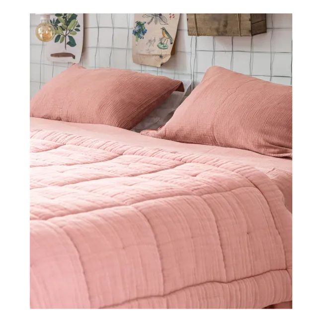 Édredon Nido en gaze de coton | Rose poudré