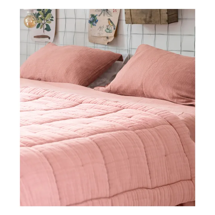 Édredon Nido en gaze de coton | Rose poudré- Image produit n°2