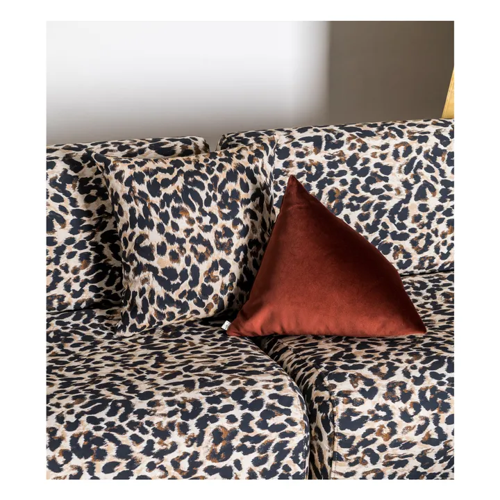 Coussin carré Carino en jacquard | Léopard- Image produit n°2