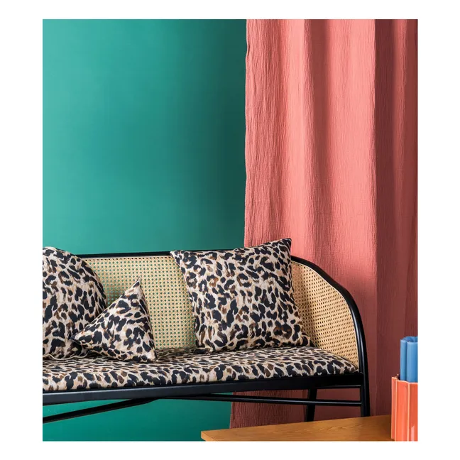 Cojín cuadrado Carino en jacquard | Leopardo