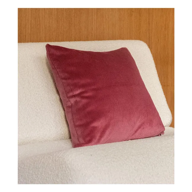 Carino square cushion in corduroy | Pink
