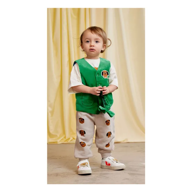 Jogger Doggies Coton Bio | Gris chiné