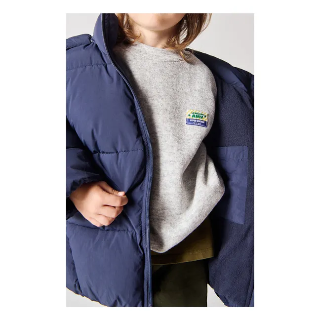 Rofy-B Mid-Length Down Jacket | Navy blue