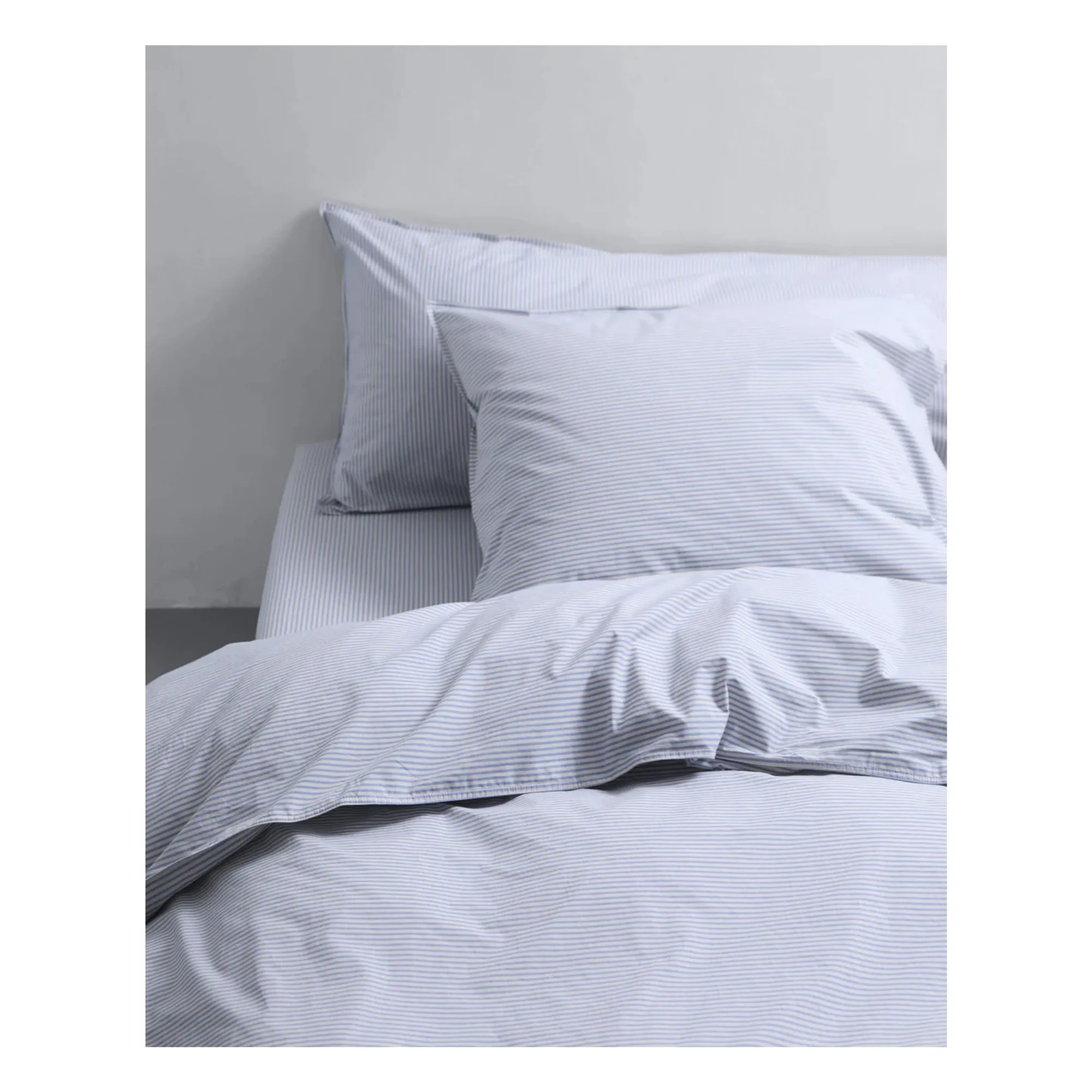 Housse de couette Striped en Coton Bio | Bleu- Image produit n°3