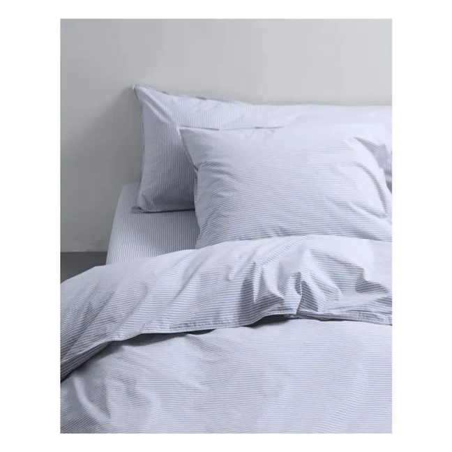 Housse de couette Striped en Coton Bio | Bleu