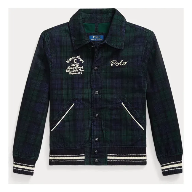 Bomber Carreaux  | Bleu marine