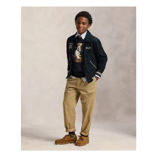 Bomber Carreaux  | Bleu marine