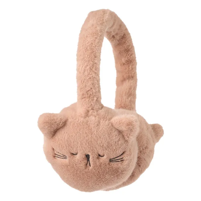 Cache-Oreilles Façon Fourrure Timothy Chat Fibres Recyclées | Rose