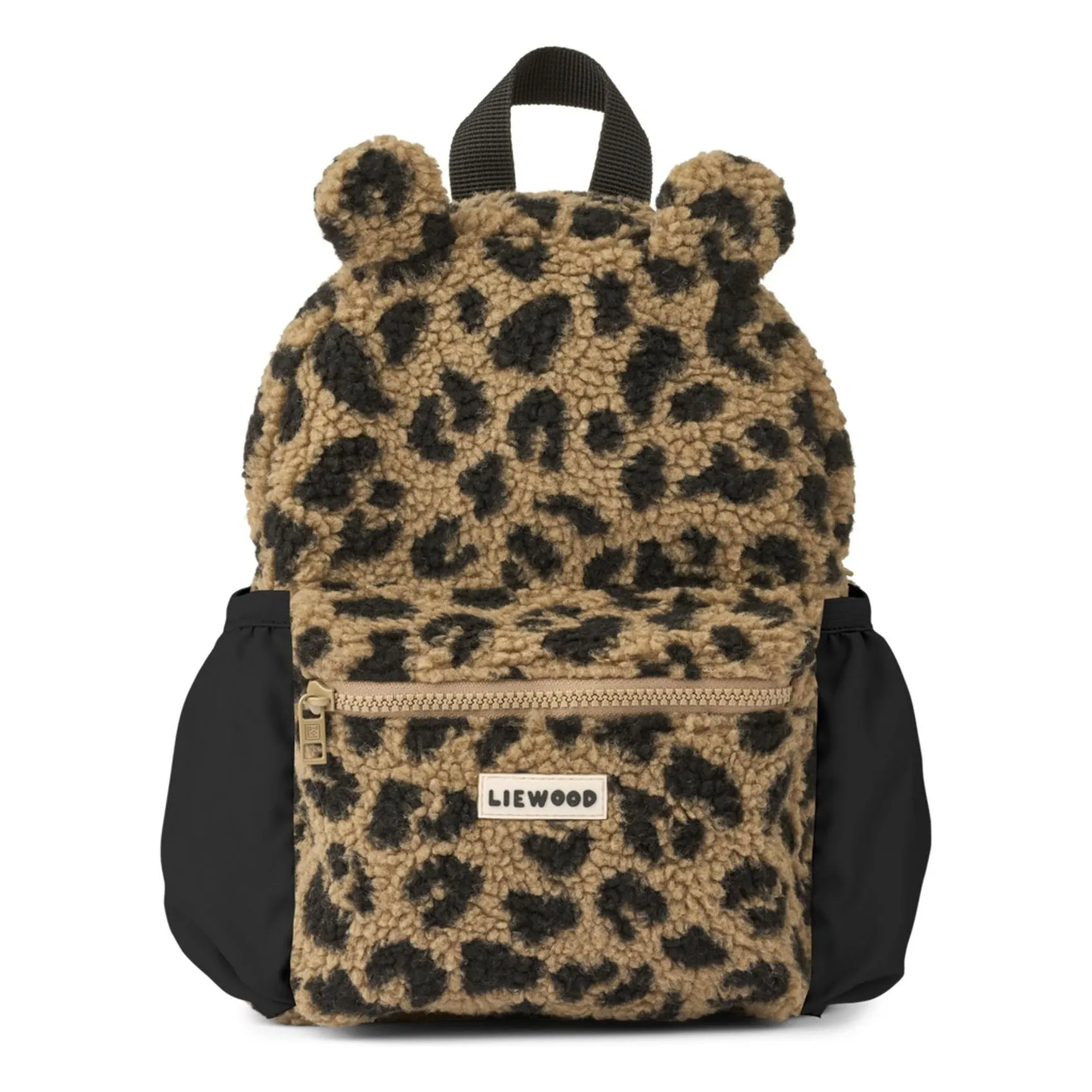 Liewood Beige Andreas Leopard Recycled Fiber Sherpa Backpack
