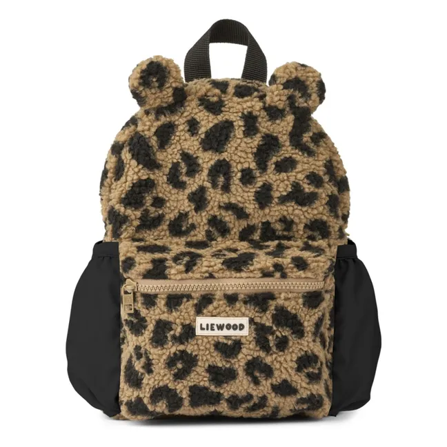 Sac à Dos Façon Sherpa Andreas Léopard Fibres Recyclées | Beige