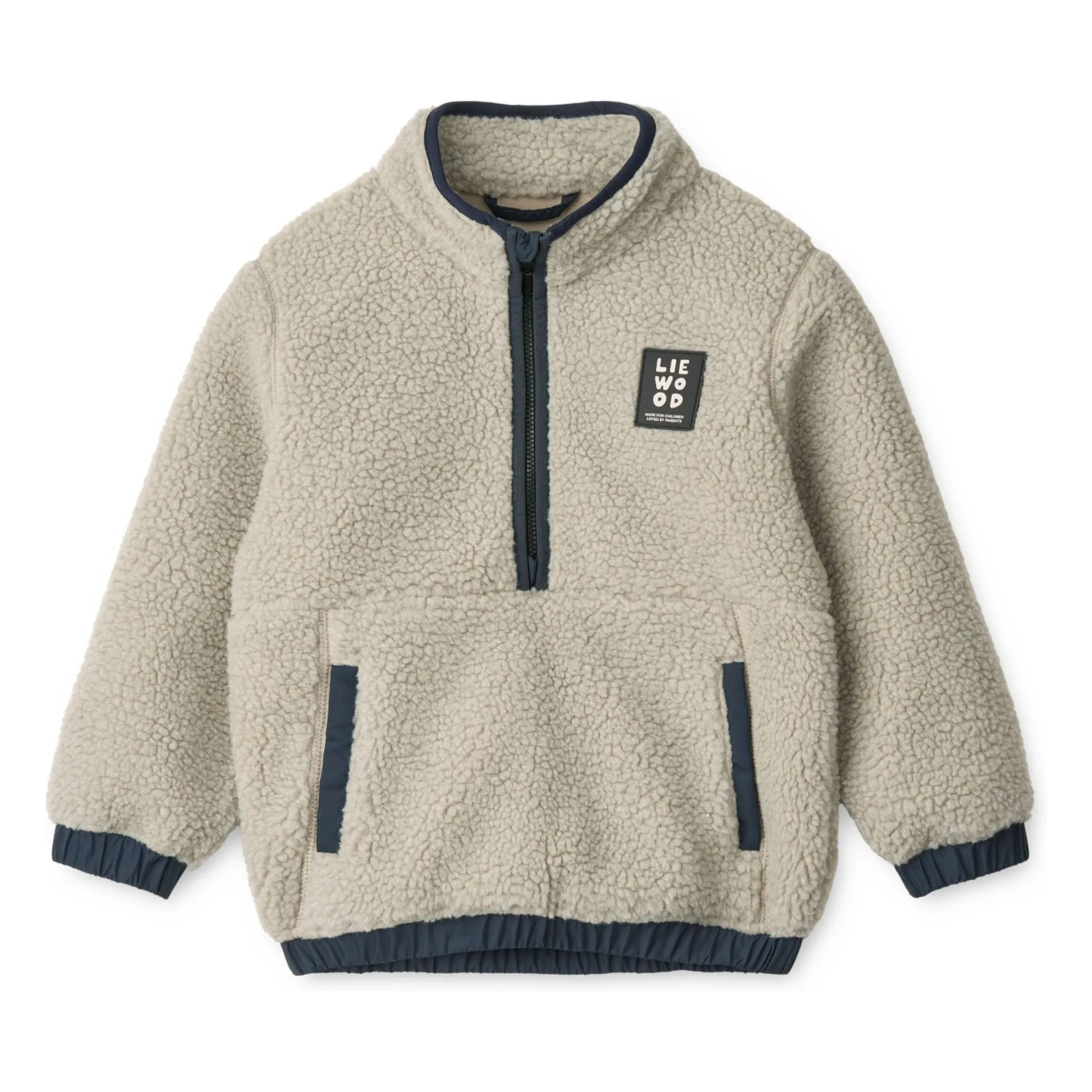 Liewood Light Grey Balou Recycled Fiber Sherpa Sweatshirt