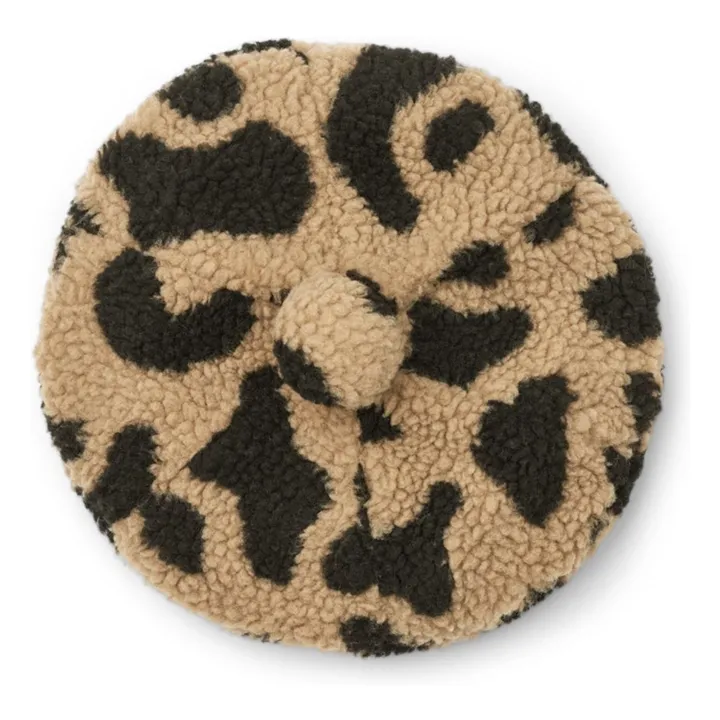 Sherpa Poplar Leopard Beret Recycled Fiber | Beige- Product image n°3