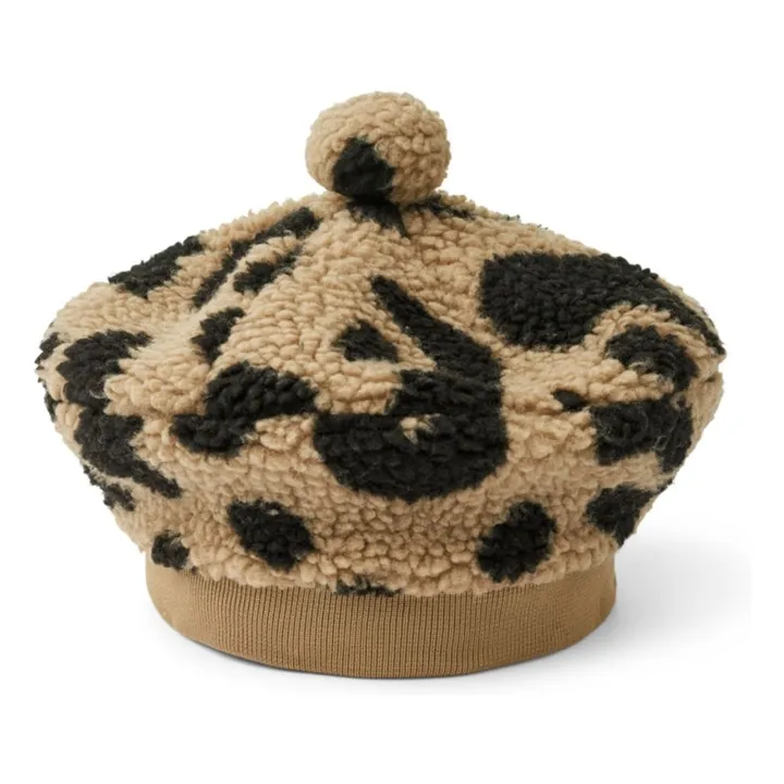 Sherpa Poplar Leopard Beret Recycled Fiber | Beige- Product image n°0
