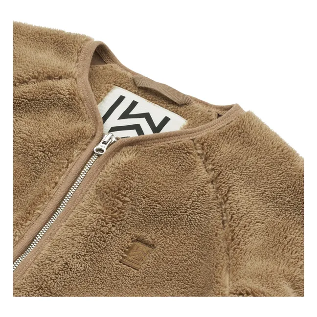 Calina Recycled Fiber Sherpa Jacket | Beige