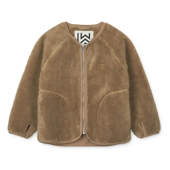 Calina Sherpa-Jacke aus recycelten Fasern | Beige