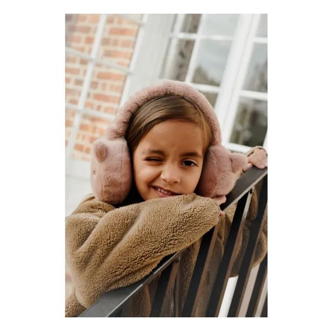 Timothy Cat Fur Earflaps Recycled Fiber | Pink