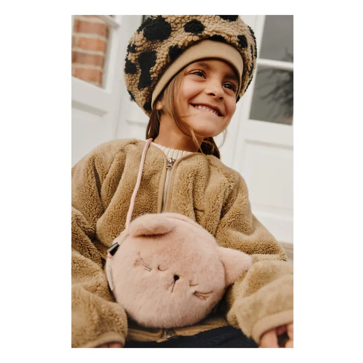 Sherpa Poplar Leopard Beret Recycled Fiber | Beige- Product image n°2