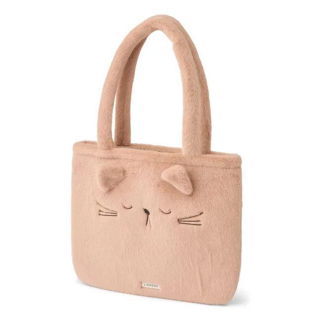 Lexi Cat Organic Cotton Fur Tote Bag | Pink