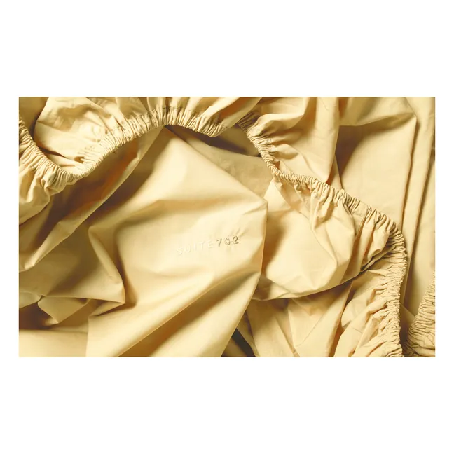 Drap-housse en percale organique - Butter Yellow | Jaune