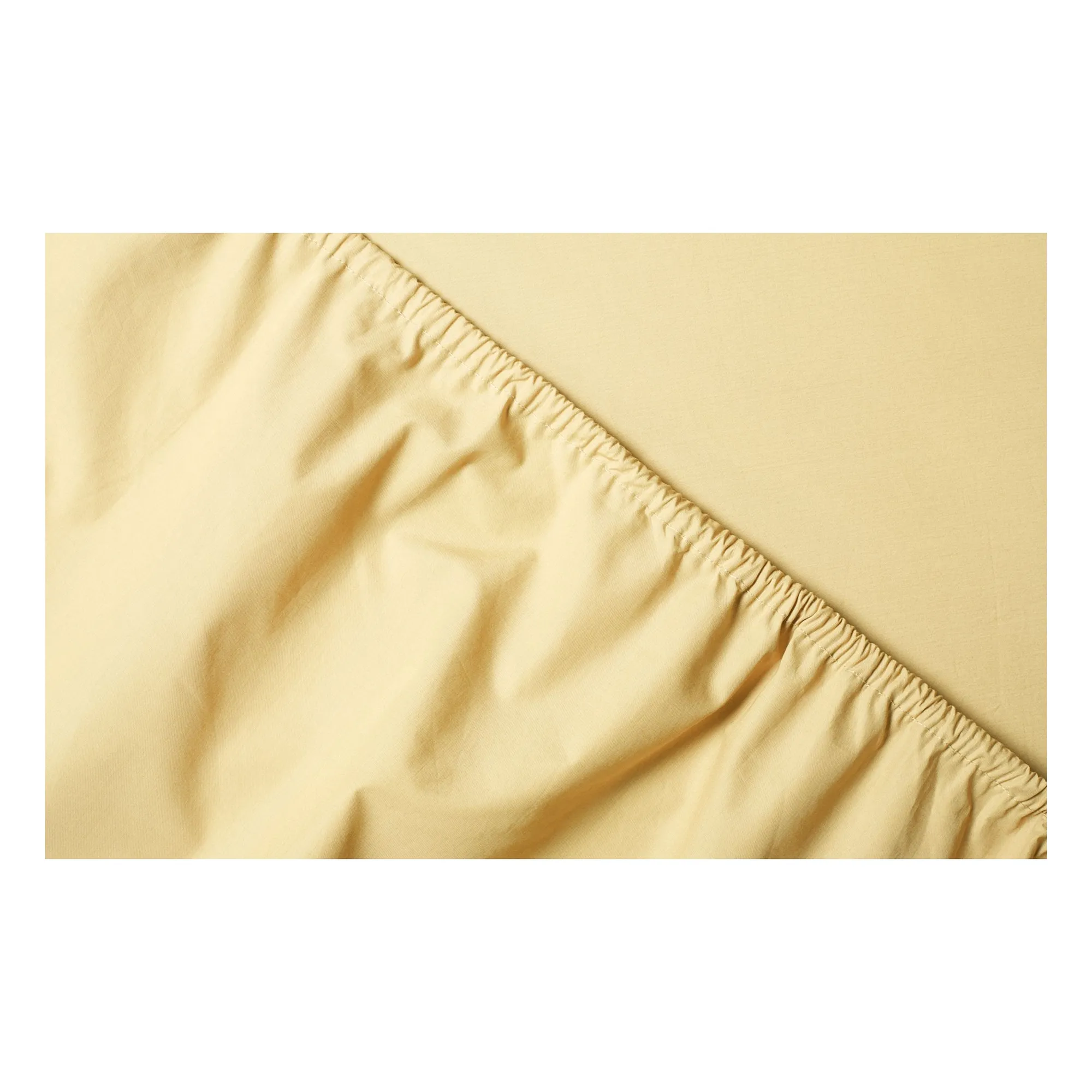 Suite 702 Yellow Organic Percale Fitted Sheet - Butter