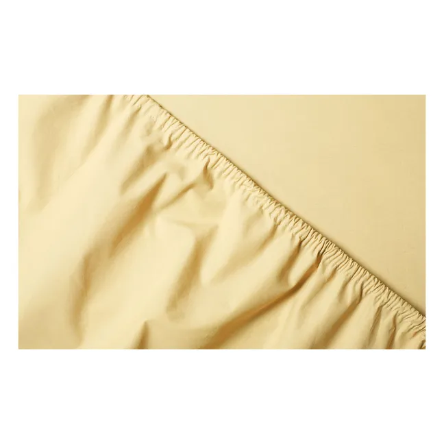 Spannbettlaken aus organischem Perkal - Butter Yellow | Gelb