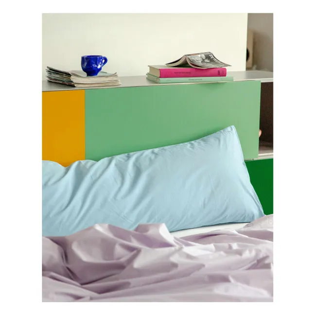 Bedmate cushion in organic percale - Sky Blue | Light blue