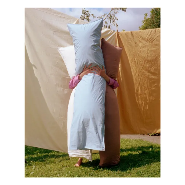 Bedmate cushion in organic percale - Sky Blue | Light blue